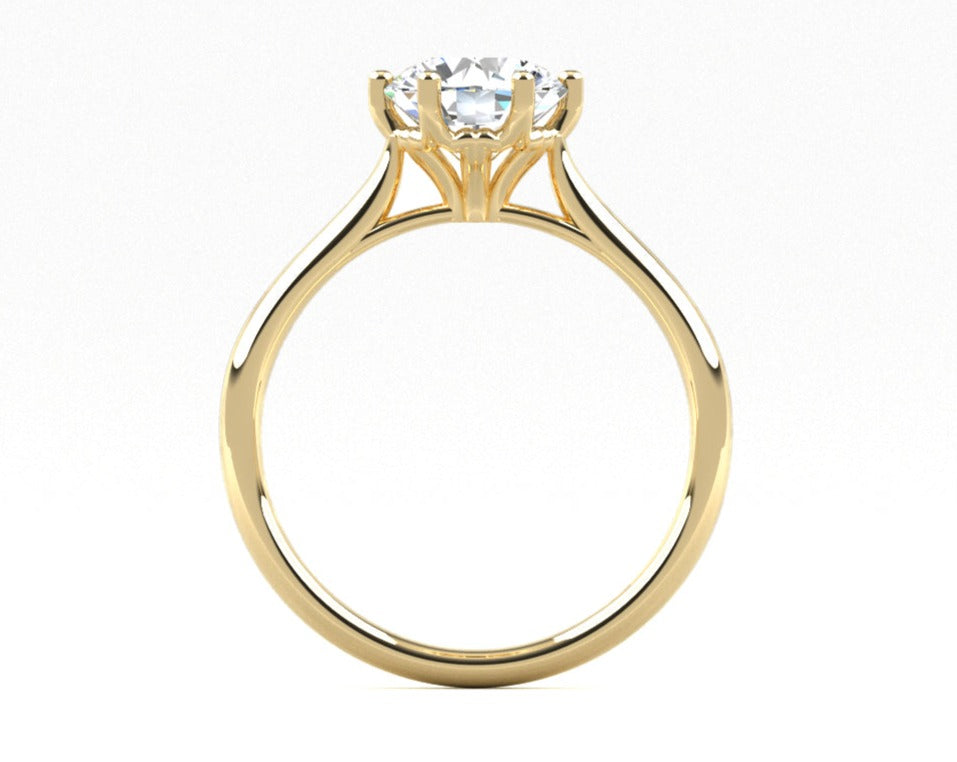 Six Claw Solitaire Ring in 18ct Yellow & White Gold (0.71ct tw.)
