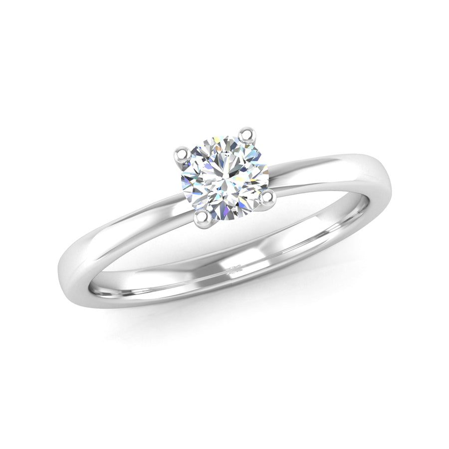Twist solitaire sale engagement ring