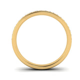 Fairtrade Yellow Gold Half Channel Set Lab Grown Diamond Wedding Ring