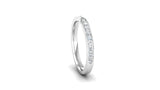 Fairtrade Silver Tapered Wedding Ring with Lab Grown Diamonds