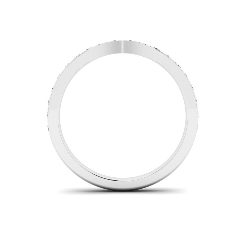 Ethically Sourced Platinum Lab Diamond Tapered Fitted Wedding Ring