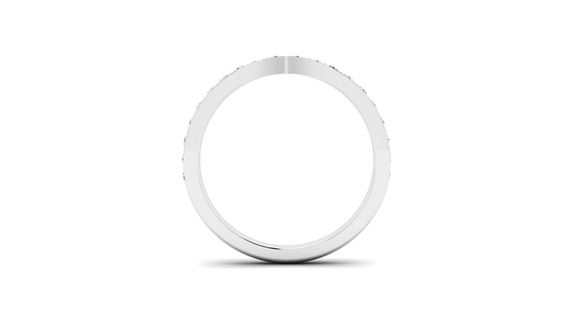 Fairtrade White Gold Tapered Wedding Ring with Lab Grown Diamonds