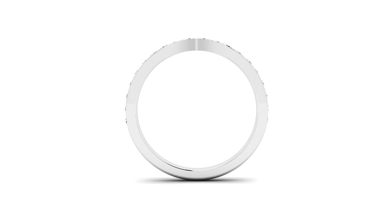 Fairtrade Silver Tapered Wedding Ring with Lab Grown Diamonds