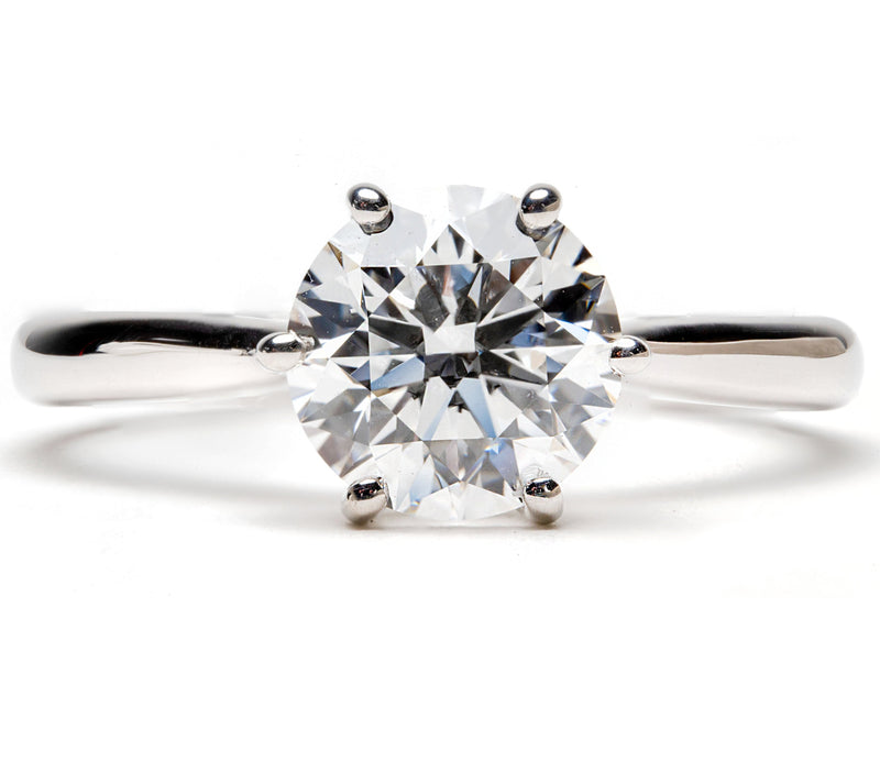 Fairtrade Silver Six Claw Lab Diamond Solitaire Engagement Ring