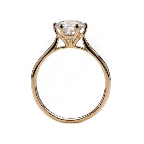 Fairtrade 9ct Yellow Gold Six Claw Solitaire Lab Diamond Engagement Ring