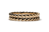 Fairtrade Yellow Gold Petal Band Ring