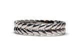 Ethically Sourced Platinum Petal Band Ring