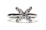 Fairtrade White Gold Lab Grown Diamond Petal Ring