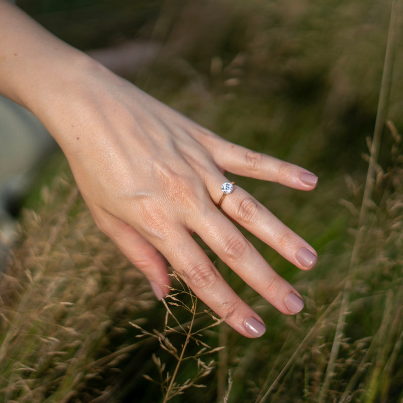 Fairtrade 9ct Rose Gold Six Claw Solitaire Lab Diamond Engagement Ring