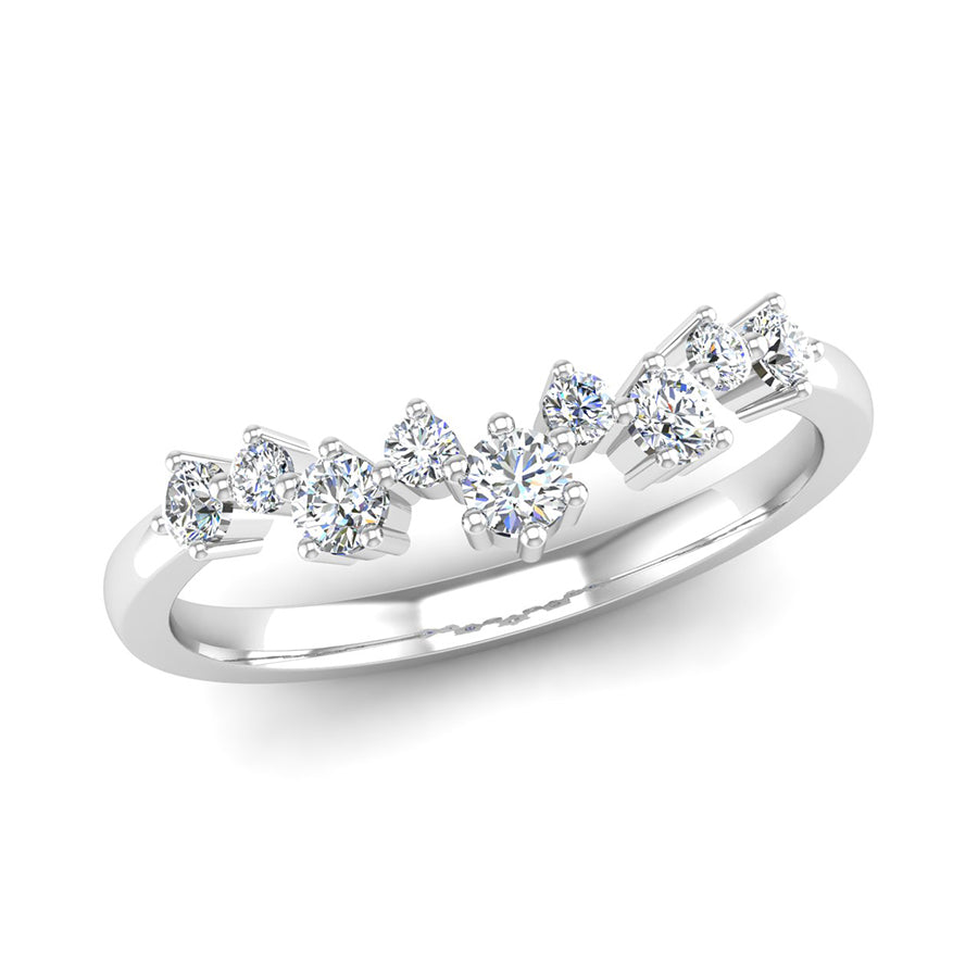 Fairtrade White Gold Lab Grown Diamond Set Tiara Ring