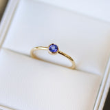 Fairtrade Yellow Gold Solitaire Tanzanite December Birthstone Ring