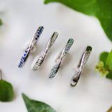 Ethically Sourced Platinum Diamond Set Twisted Eternity Ring - Jeweller's Loupe