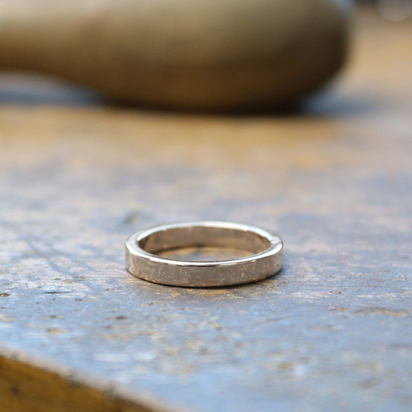 Ethical White Gold 3mm Flat Court Wedding Ring