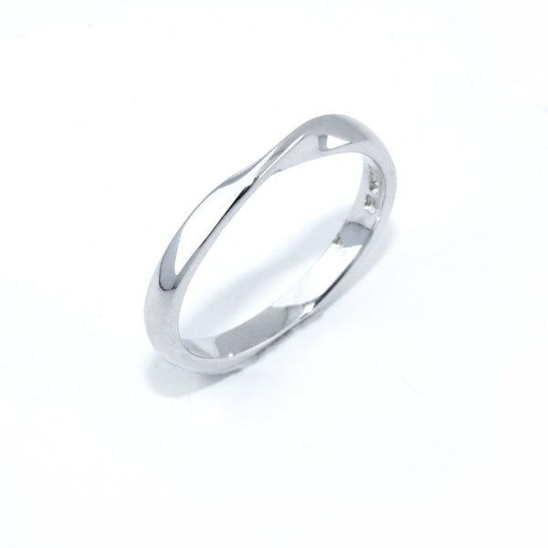 Fairtrade 18ct White Gold Twisted Wedding Ring