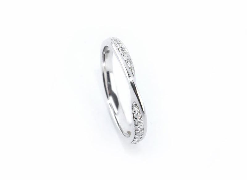 Ethically-sourced Platinum Diamond Twist Eternity Ring