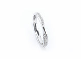 Ethically-sourced Platinum Diamond Set Twisted Wedding Ring - Jeweller's Loupe