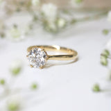 Fairtrade 9ct Yellow Gold Six Claw Solitaire Lab Diamond Engagement Ring