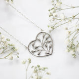 Fairtrade Silver Heart Petal Pendant