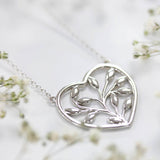 Fairtrade Silver Heart Petal Pendant