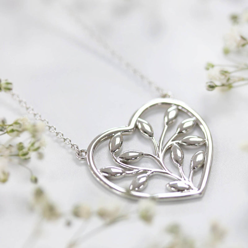 Fairtrade Silver Heart Petal Pendant