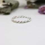 Fairtrade Silver DREAM Twist Stacking Ring - Jeweller's Loupe