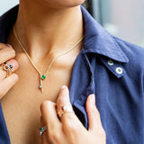 Fairtrade Silver Small HOPE Pendant with Agate - Jeweller's Loupe