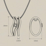 Fairtrade Silver Organic Wave Lab Grown Diamond Pendant
