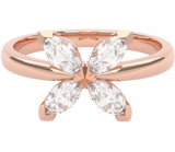 Fairtrade Rose Gold Lab Grown Diamond Petal Ring