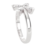 Fairtrade White Gold Lab Grown Diamond Petal Ring