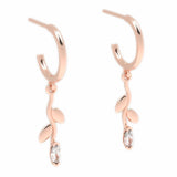 Fairtrade Rose Gold Petal Drop Hoop Earrings