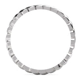 Fairtrade White Gold Petal Band Ring