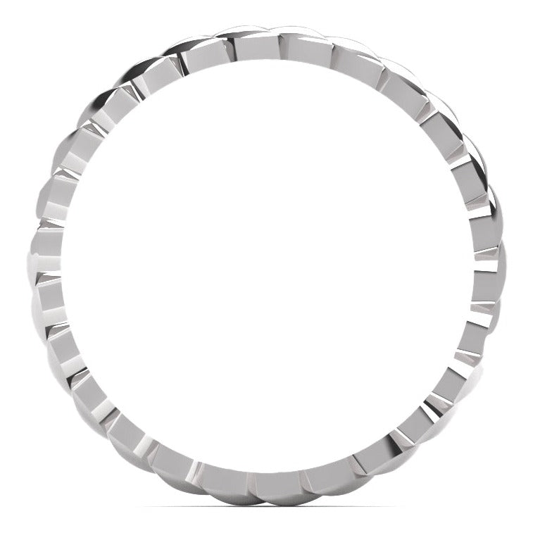 Ethically Sourced Platinum Petal Band Ring