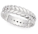 Ethically Sourced Platinum Petal Band Ring