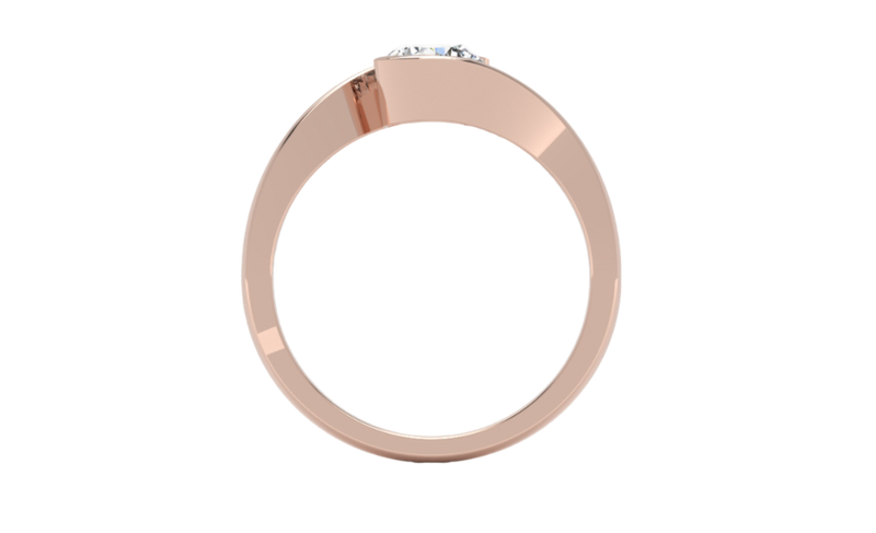 Fairtrade 9ct Rose Gold Crossover Solitaire Engagement Ring