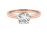 Fairtrade 9ct Rose Gold Four Claw Solitaire Lab Diamond Engagement Ring