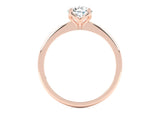 Fairtrade 18ct Rose Gold Four Claw Solitaire Lab Diamond Engagement Ring