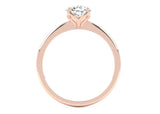 Fairtrade 9ct Rose Gold Four Claw Solitaire Lab Diamond Engagement Ring