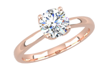 Fairtrade 9ct Rose Gold Four Claw Solitaire Lab Diamond Engagement Ring