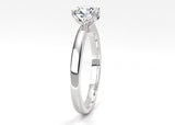 Fairtrade 9ct White Gold Four Claw Solitaire Lab Diamond Engagement Ring