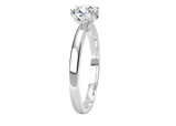 Fairtrade 18ct White Gold Four Claw Solitaire Lab Diamond Engagement Ring