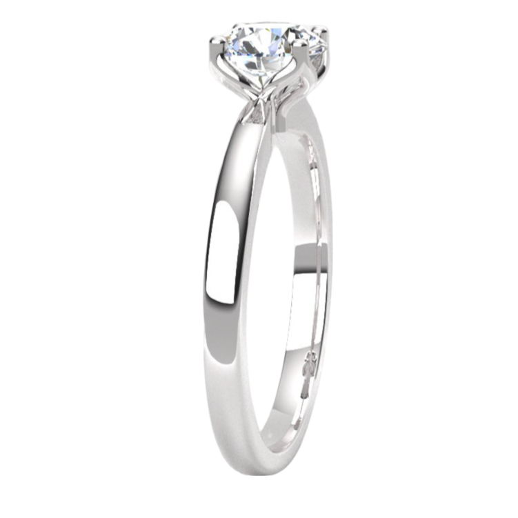 Fairtrade Silver Four Claw Solitaire Lab Grown Diamond Engagement Ring