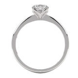 Fairtrade 9ct White Gold Four Claw Solitaire Lab Diamond Engagement Ring