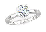 Fairtrade 9ct White Gold Four Claw Solitaire Lab Diamond Engagement Ring