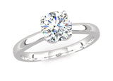 Fairtrade 18ct White Gold Four Claw Solitaire Lab Diamond Engagement Ring