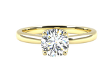 Fairtrade 9ct Yellow Gold Four Claw Solitaire Lab Diamond Engagement Ring