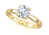 Fairtrade 9ct Yellow Gold Four Claw Solitaire Lab Diamond Engagement Ring