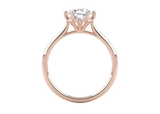 Fairtrade 9ct Rose Gold Six Claw Solitaire Lab Diamond Engagement Ring