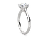 Fairtrade Silver Six Claw Lab Diamond Solitaire Engagement Ring