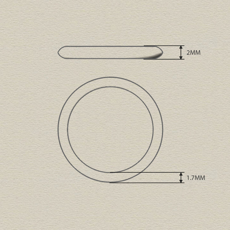 Ethically-sourced Platinum DESIRE Triangle Band Stacking Ring - Jeweller's Loupe