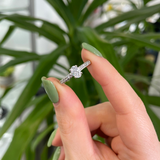 Ethically-sourced Platinum Oval Cut Diamond Engagement Ring with Diamond Set Shoulders - Jeweller's Loupe